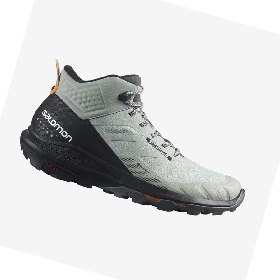 Tenis Senderismo Salomon OUTPULSE MID GORE-TEX Hombre Negros Turquesa | MX 3540EBC